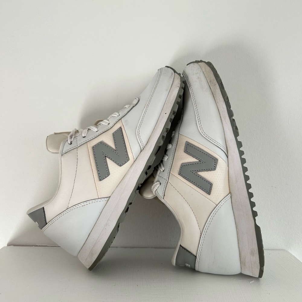 New Balance Womens White and Gray Sneakers
